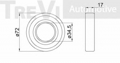 TREVI AUTOMOTIVE wb1260 -  Комплект подшипника ступицы колеса